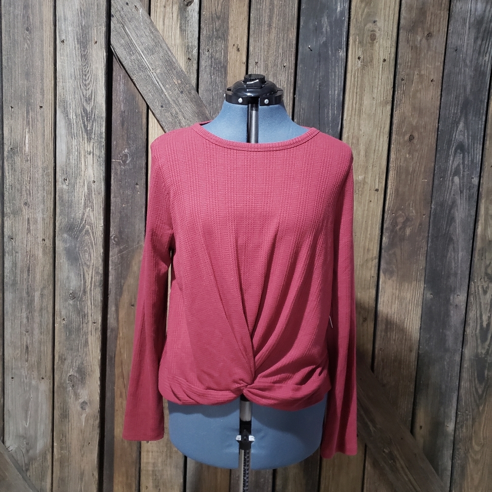 Maroon Long Sleeve Top